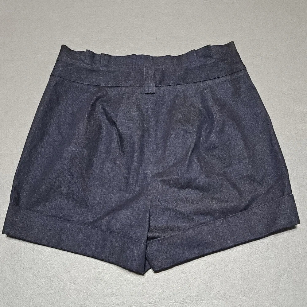 Kate Spade Shorts Women's Sz 2 Dark Blue Denim Stretch Button Accent Pockets‎